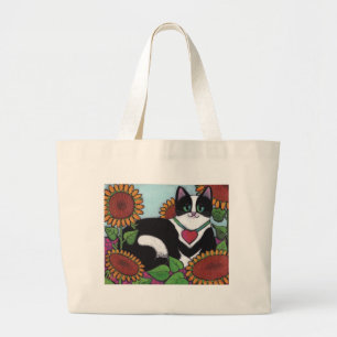 Bolso De Tela Gigante Gato del girasol