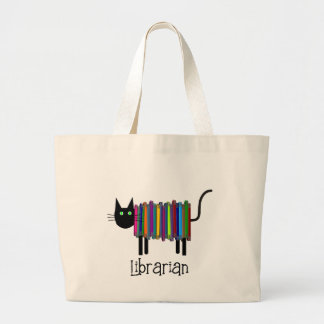 Bolso De Tela Gigante Gato del libro bibliotecario