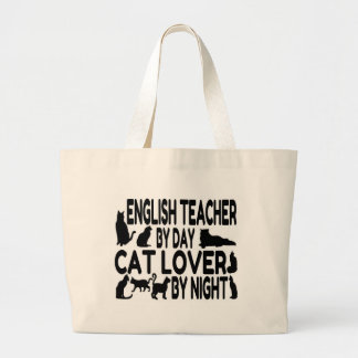 Bolso De Tela Gigante Gato del profesor de inglés Lover
