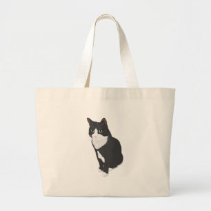 Bolso De Tela Gigante Gato del smoking