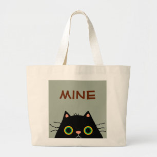 Bolso De Tela Gigante Gato desaseado