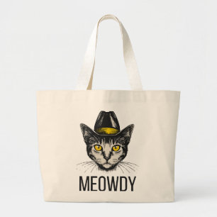 Bolso De Tela Gigante Gato Divertido Miau