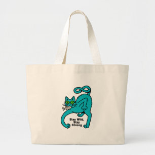 Bolso De Tela Gigante Gato expresivo extravagante