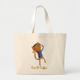 Bolso De Tela Gigante Gato fresco del francés