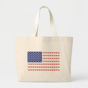 Bolso De Tela Gigante Gato patriótico/Estados Unidos