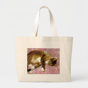 Bolso De Tela Gigante Gato real, gato falso 2