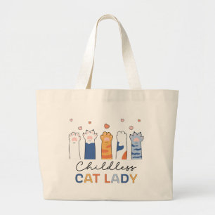 Bolso De Tela Gigante Gato sin hijos vota por presidente de Kamala Harri
