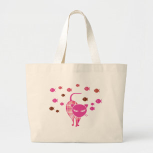 Bolso De Tela Gigante Gato travieso
