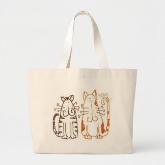 Bolso De Tela Gigante gatos del dibujo animado