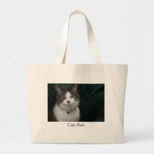 Bolso De Tela Gigante Gatos gobiernan mirarme