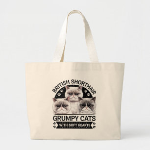 Bolso De Tela Gigante Gatos Grupmpy de Shorthair del Reino Unido