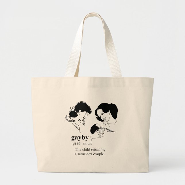 Bolso De Tela Gigante GAYBY (lesbiana) (Frente)