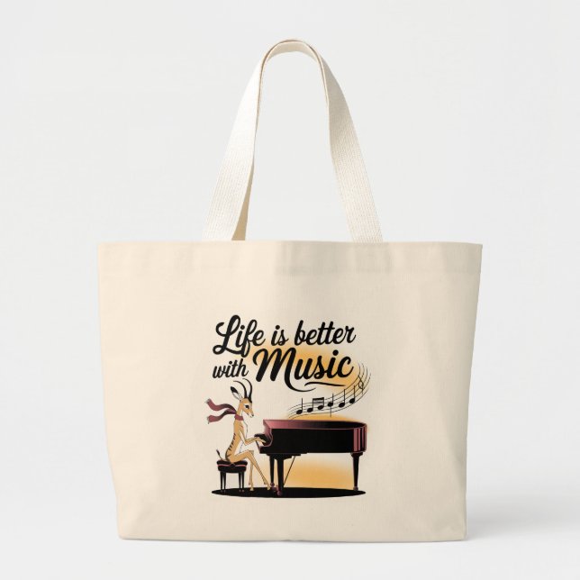 Bolso De Tela Gigante gazelle piano (Frente)