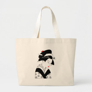 Bolso De Tela Gigante Geisha japonés