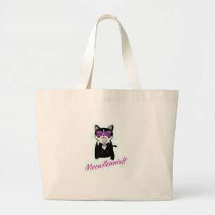 Bolso De Tela Gigante Generación divertida de Personalizado de gatos meo