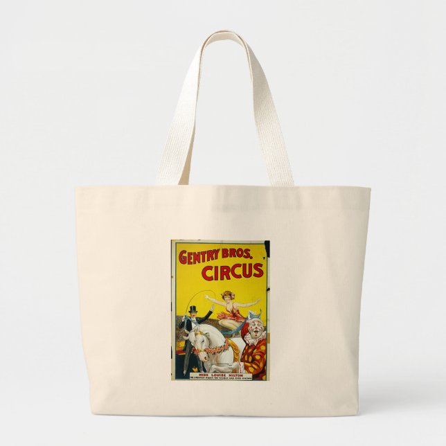Bolso De Tela Gigante Gentry Bros. Circo (Frente)