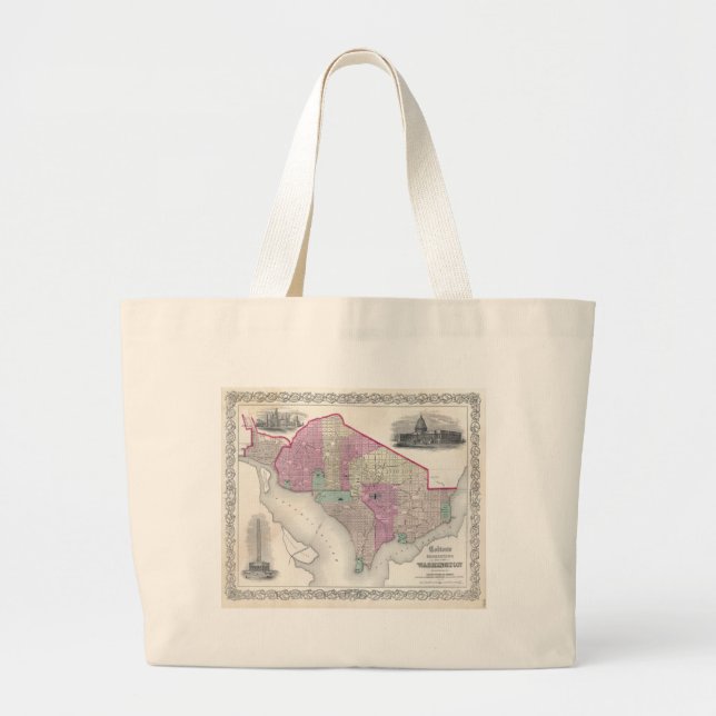 Bolso De Tela Gigante Georgetown y Washington DC (Frente)