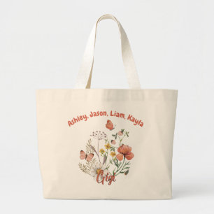 Bolso De Tela Gigante Gigi Personalizado personalizada de Flor silvestre