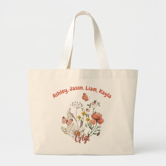 Bolso De Tela Gigante Gigi Personalizado personalizada de Flor silvestre (Frente)