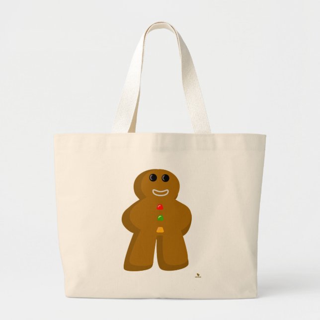 Bolso De Tela Gigante Gingerbread Meeple Game Fun Christmas Art (Frente)