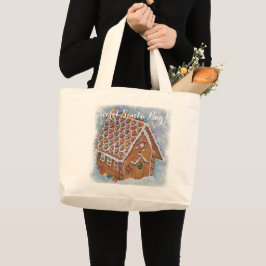 BOLSO DE TELA GIGANTE GINGERBREAD XMAS HOUSE SECRET SANTA