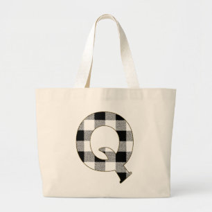 Bolso De Tela Gigante Gingham Check Q