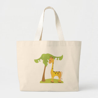 Bolso De Tela Gigante Girafa y árbol