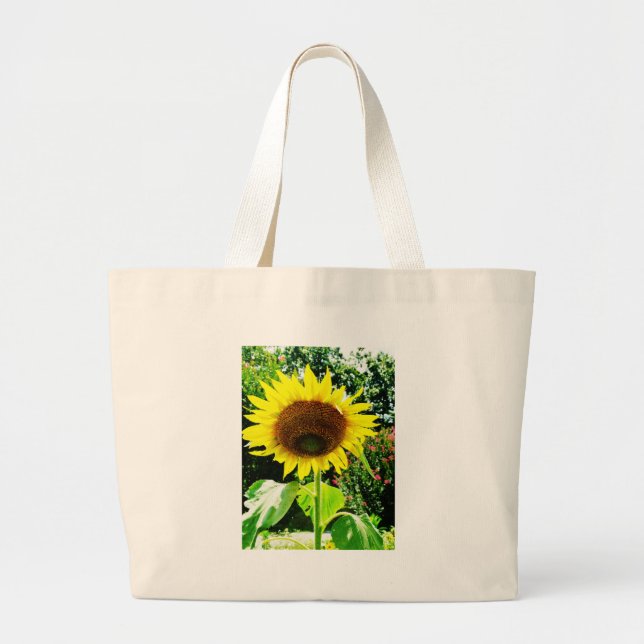 Bolso De Tela Gigante Girasol amarillo grande (Frente)