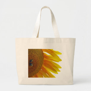 Bolso De Tela Gigante Girasol con abejorros