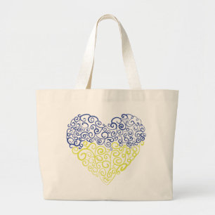 Bolso De Tela Gigante Giro espiral mehandi corazón Colores de la bandera