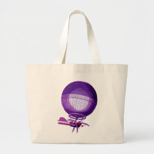 Bolso De Tela Gigante Globo de aire caliente Blanchards Hydrogen (púrpur