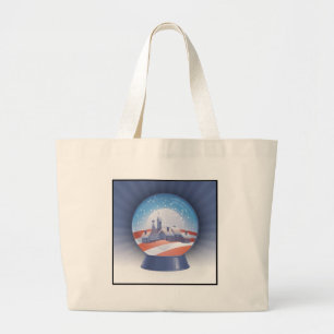 Bolso De Tela Gigante globo de la nieve de obama
