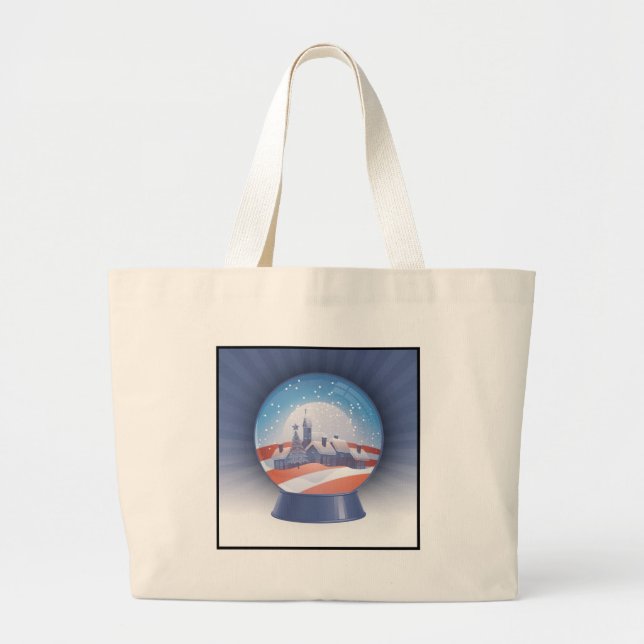 Bolso De Tela Gigante globo de la nieve de obama (Frente)