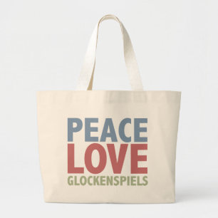 Bolso De Tela Gigante Glockenspiels del amor de la paz