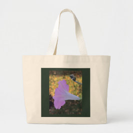 Bolso De Tela Gigante Gloria de la mañana de destellos rosa y dorado