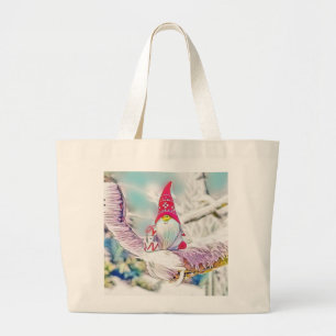 Bolso De Tela Gigante Gnomes en la pintura de la acuarela de nieve