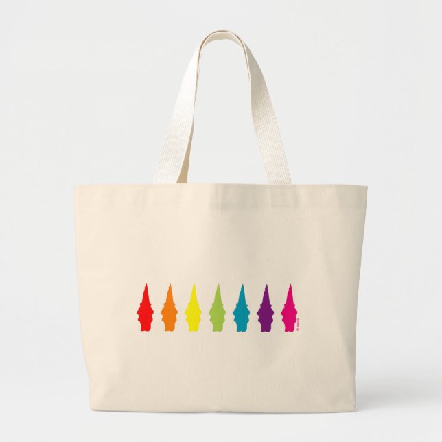 Bolso De Tela Gigante Gnomos del arco iris (Frente)