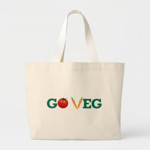 Bolso De Tela Gigante Go Veg Tote Bag