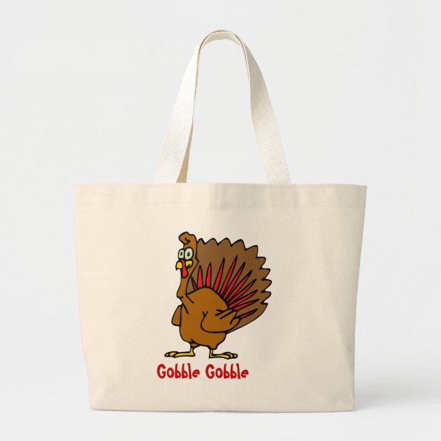 Bolso De Tela Gigante Gobble Gobble Acción de Gracias (Frente)