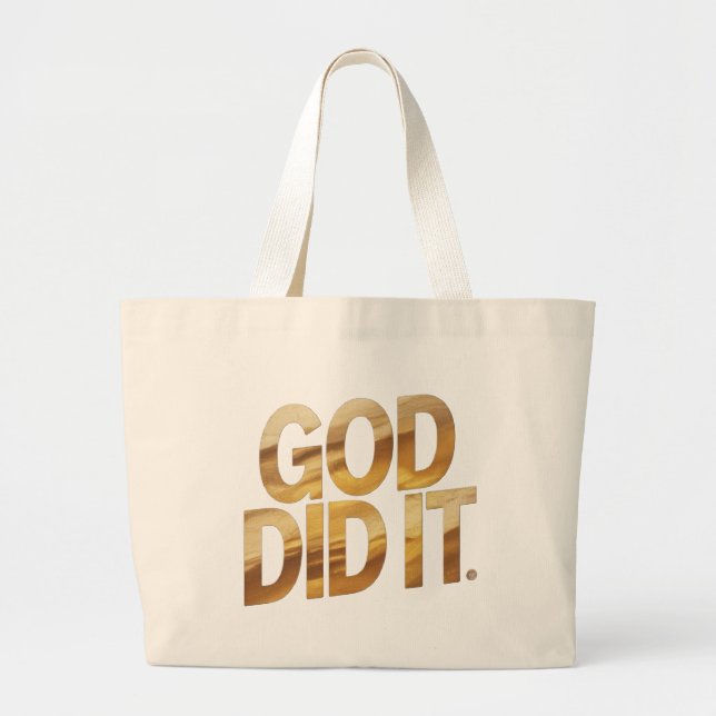 Bolso De Tela Gigante God Did It – Faith-Inspired Christian Tote Bag (Frente)