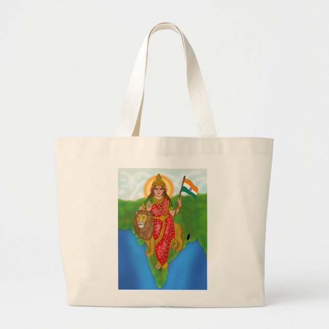 Bolso De Tela Gigante Goddess Bharat Mata Tote Bag (Frente)
