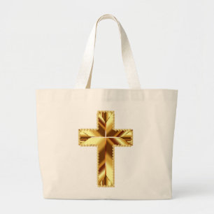 BOLSO DE TELA GIGANTE GOLDEN HOLY CROSS