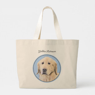 Bolso De Tela Gigante Golden Retriever Pintura Cute Arte Perro Original