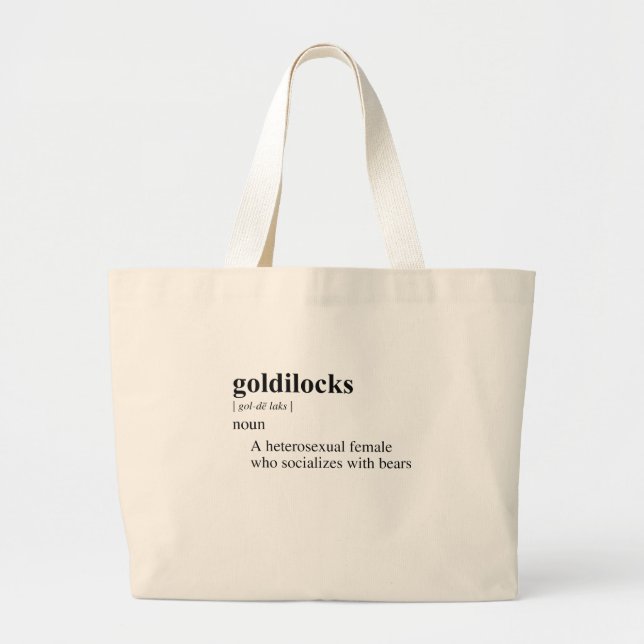 BOLSO DE TELA GIGANTE GOLDILOCKS (Frente)
