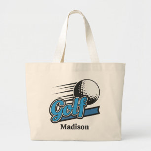 Bolso De Tela Gigante Golf de nombre personalizado