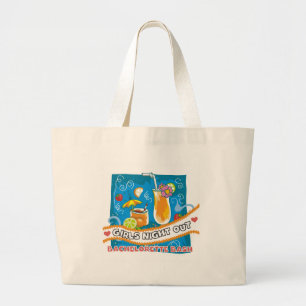 Bolso De Tela Gigante Golpe tropical de Bachelorette de las bebidas
