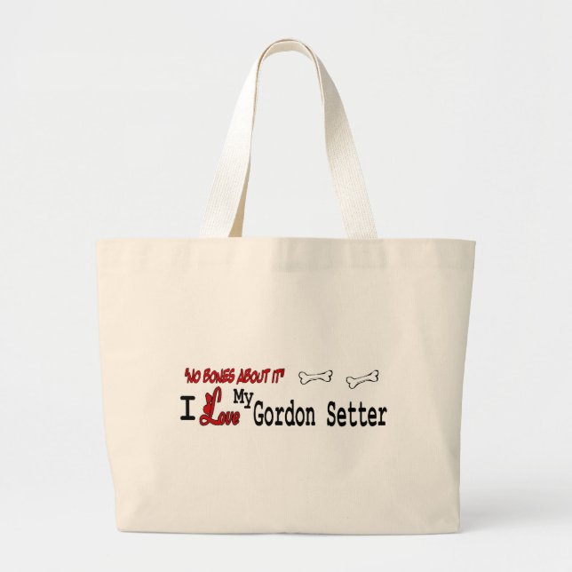 Bolso De Tela Gigante Gordon Setter (Frente)
