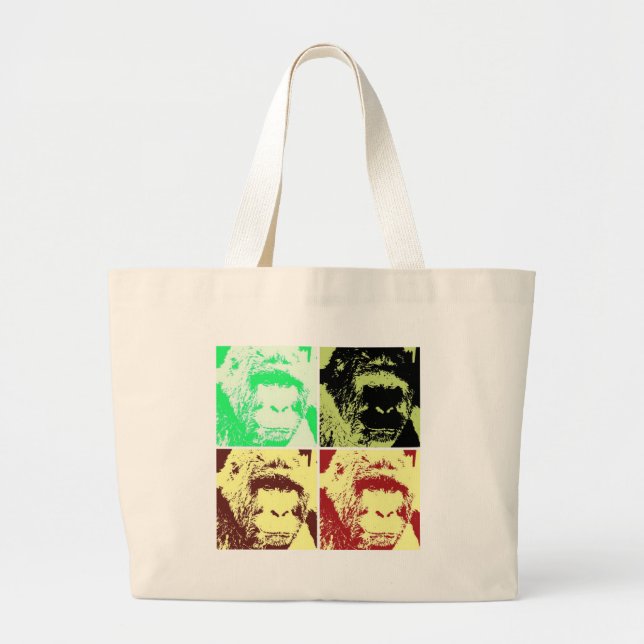 Bolso De Tela Gigante Gorilas de arte pop (Frente)