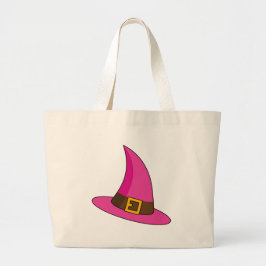 Bolso De Tela Gigante Gorra de bruja rosa