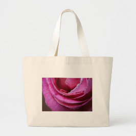 Bolso De Tela Gigante Gotas de lluvia en una rosa rosa rosa rosa
